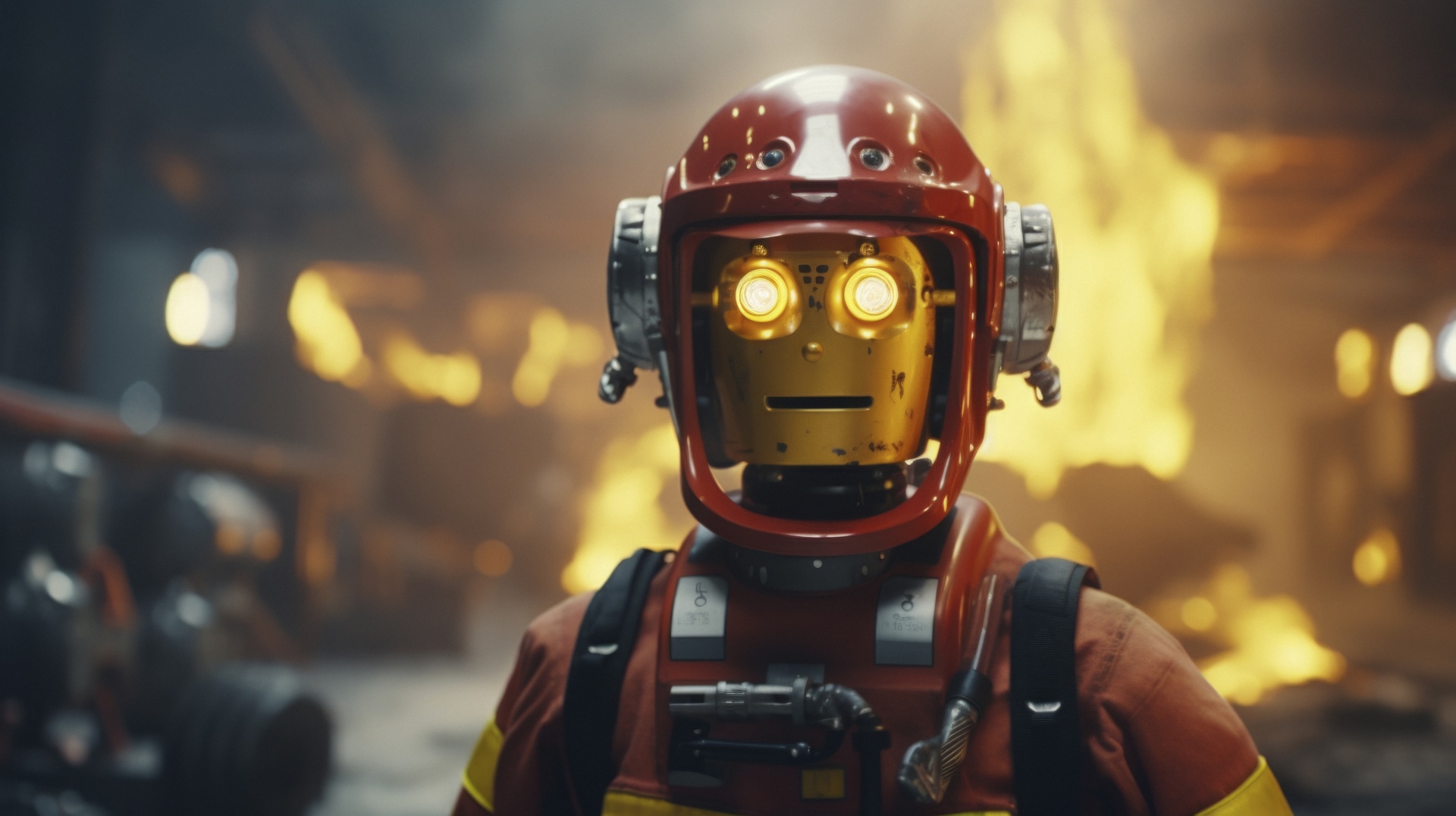 Representación de un robot/bombero
